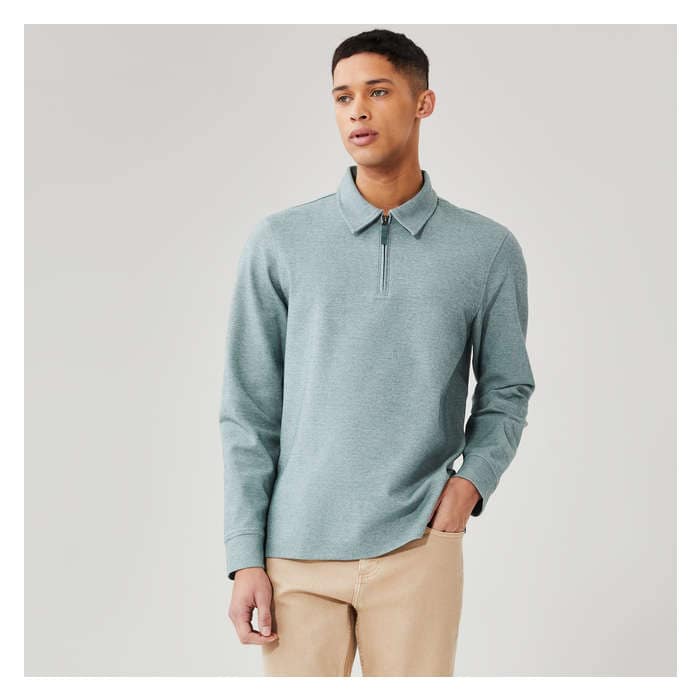 Men's Pique Polo Pullover - Army Green
